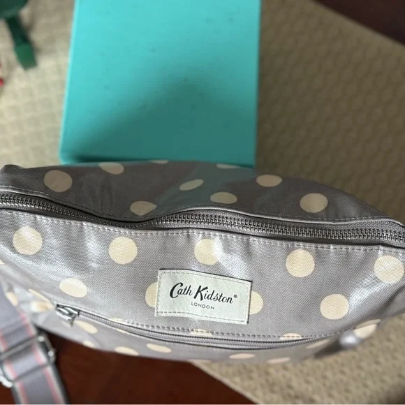 Cath Kidston Button Spot Crossbody Bag Gray Oilcloth - Picture 8 of 11